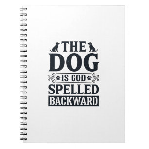 Vintage Dog Is God Spelled Backward Shirt Design_1 Notebook