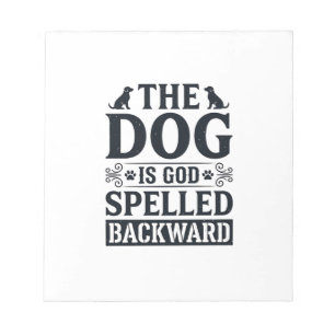 Vintage Dog Is God Spelled Backward Shirt Design_1 Notepad