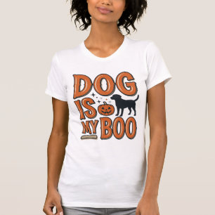 Vintage Dog Is My Boo Halloween Shirt Design_1