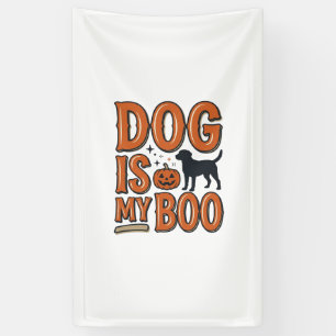 Vintage Dog Is My Boo Halloween Shirt Design_1 Banner