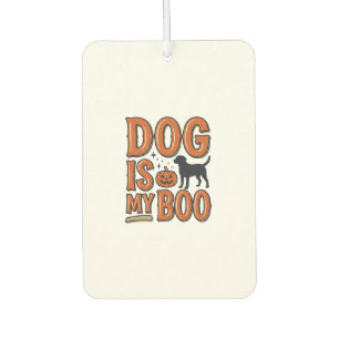 Vintage Dog Is My Boo Halloween Shirt Design_1 Car Air Freshener