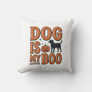 Vintage Dog Is My Boo Halloween Shirt Design_1 Cushion