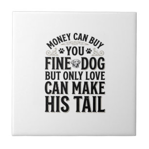 Vintage Dog Love Quote Typography Design_1 Tile