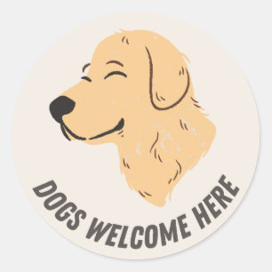 Vintage Dog Lover life is better with dogs Classic Round Sticker