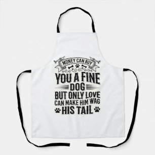 Vintage Dog Lover Quote Typography Design_1 Apron