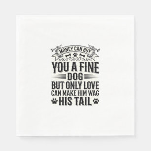 Vintage Dog Lover Quote Typography Design_1 Napkin