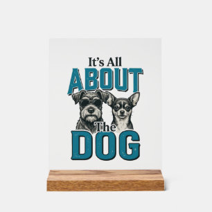Vintage Dog Lover Quote Vector Design_1 Acrylic Sign