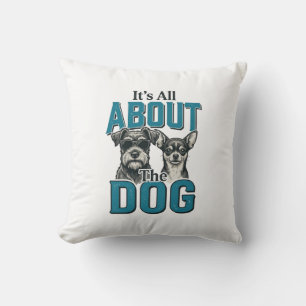 Vintage Dog Lover Quote Vector Design_1 Cushion