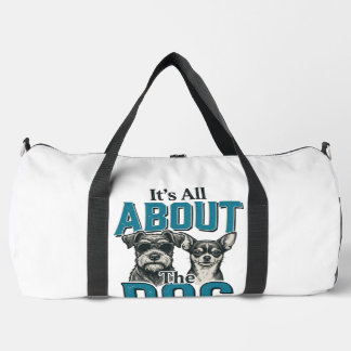 Vintage Dog Lover Quote Vector Design_1 Duffle Bag
