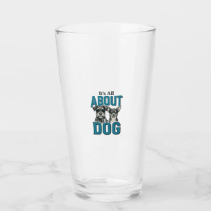 Vintage Dog Lover Quote Vector Design_1 Glass
