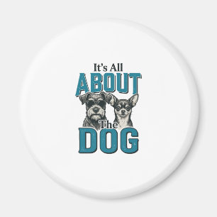 Vintage Dog Lover Quote Vector Design_1 Magnet