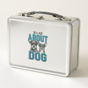 Vintage Dog Lover Quote Vector Design_1 Metal Lunch Box