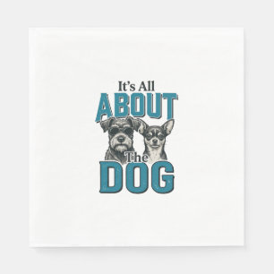 Vintage Dog Lover Quote Vector Design_1 Napkin