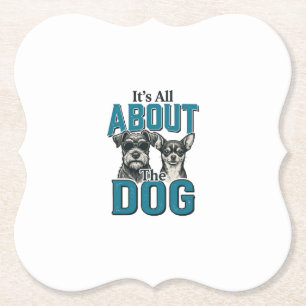 Vintage Dog Lover Quote Vector Design_1 Paper Coaster