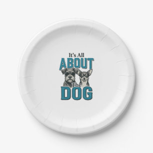 Vintage Dog Lover Quote Vector Design_1 Paper Plate