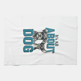 Vintage Dog Lover Quote Vector Design_1 Tea Towel