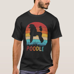 Vintage Dog Lover Silhouette Poodle T-Shirt
