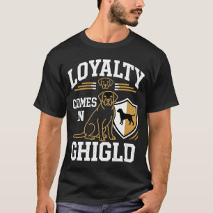Vintage Dog Loyalty Shield Graphic T-Shirt