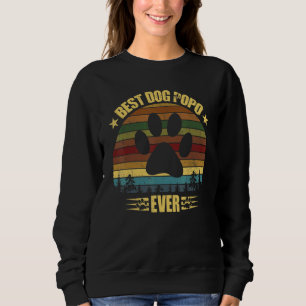 Vintage Dog Popo Cool Father's Day Retro Sweatshirt
