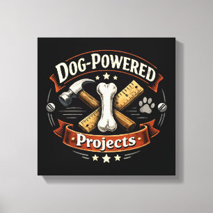 Vintage Dog-Powered Projects DIY Woodworking Canvas Print