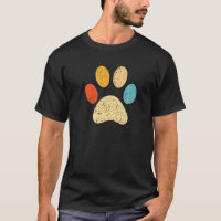 Vintage Dog Puppy Paw Print Dog