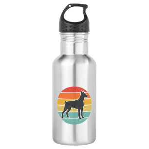 Vintage Dog Sunset Silhouette Vector Design_1 532 Ml Water Bottle