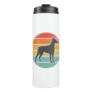 Vintage Dog Sunset Silhouette Vector Design_1 Thermal Tumbler