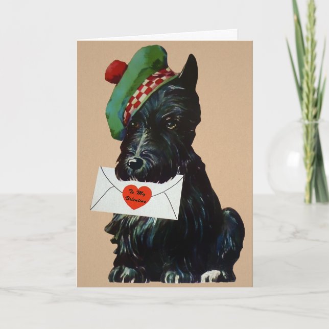 Vintage Dog Valentine's Day Card (Front)