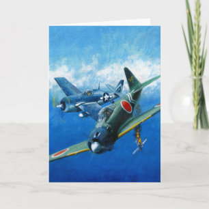 Vintage Dogfight Greetings Card