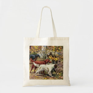 Vintage Dogs Setter Trio Tote Bag