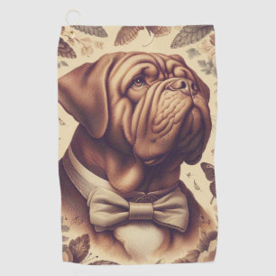 Vintage Dogue de Bordeaux Illustration Golf Towel