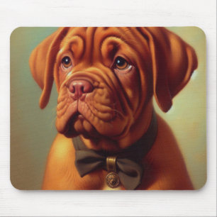 Vintage Dogue de Bordeaux Painting Mouse Mat