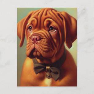 Vintage Dogue de Bordeaux Painting Postcard