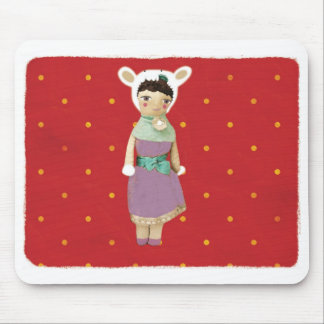 Vintage doll polar bear snow cool rupydetequila mouse mat