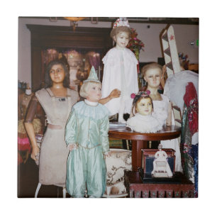 Vintage Dolls Antique Tile