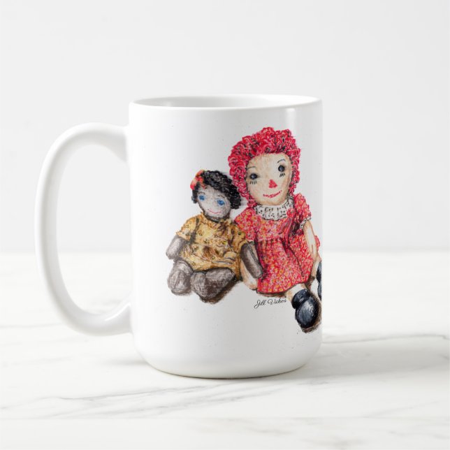 Vintage Dolls with Friendship Saying Coffee Mug (Left)
