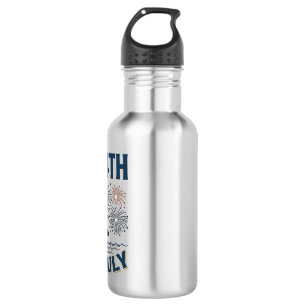 Vintage Dolphin 4th of July Fireworks Shirt Design 532 Ml Water Bottle