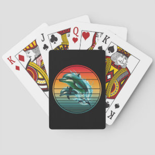 Vintage Dolphin Ocean Sea Creature Dolphins Playing Cards