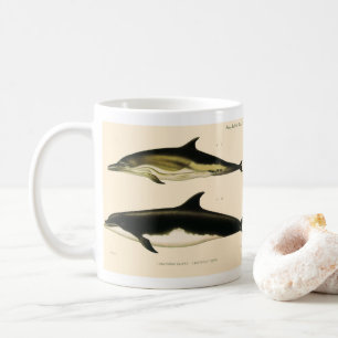Vintage Dolphins, Marine Animals and Mammals Coffee Mug