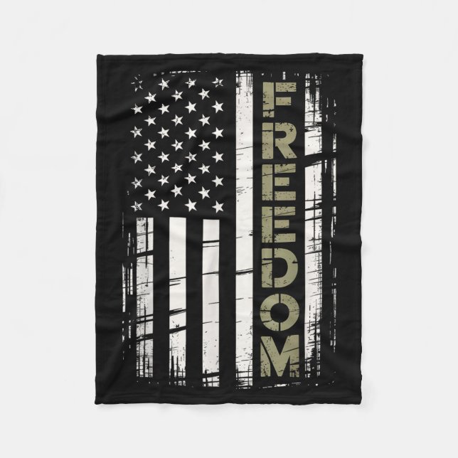 Vintage Dom American Flag  Fleece Blanket (Front)