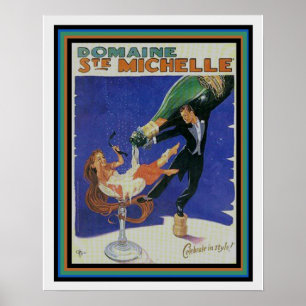 Vintage Domaine Ste Michelle Ad Print 16 x 20