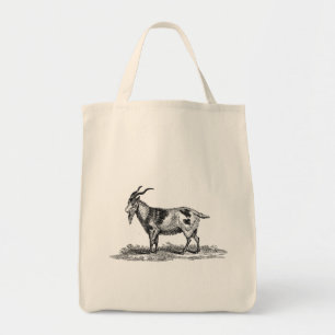Vintage Domestic Goat Illustration - 1800's Goats Tote Bag