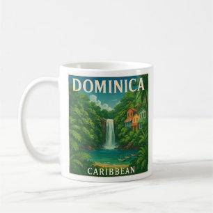 Vintage Dominica Caribbean Travel Poster Coffee Mug