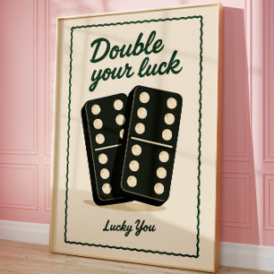 Vintage Domino Retro Game Wall Art