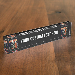 Vintage “Don’t Mix ‘Em” custom desk plate