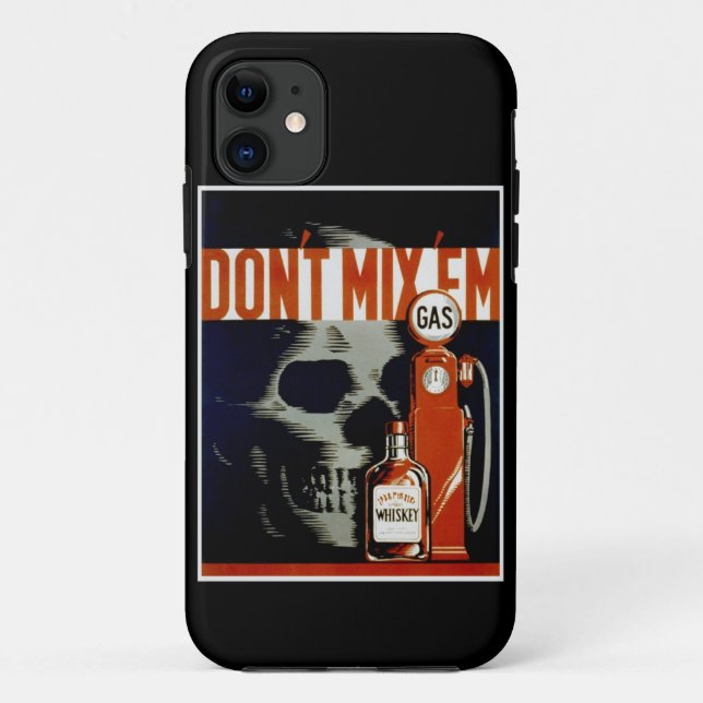 Vintage “Don’t Mix ‘Em” iPhone case (Back)