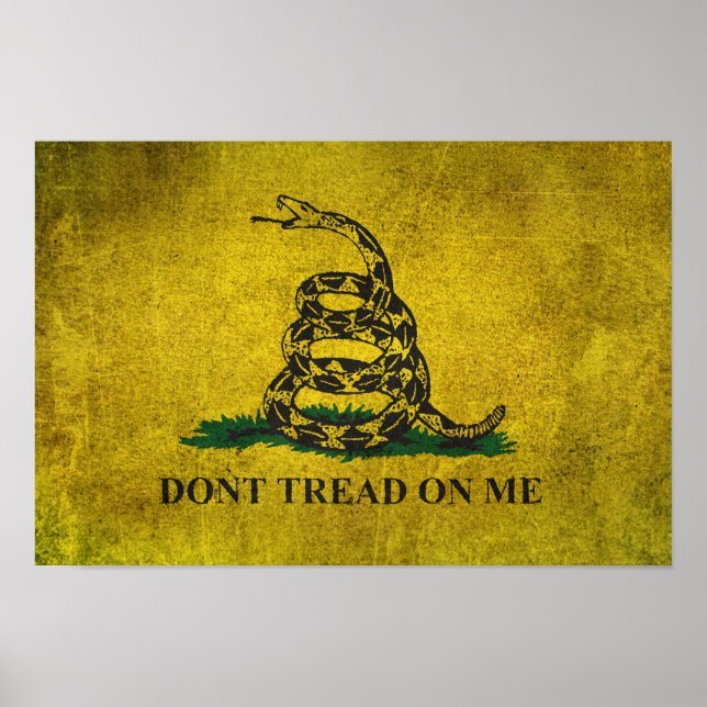 Vintage Don’t Tread on Me Gadsden Flag Poster (Front)