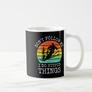 Vintage Don't Follow Me I Do Stud Things Cool Snow Coffee Mug