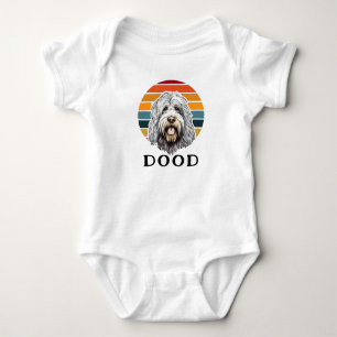 Vintage Doodle Dog Funny Bodysuit