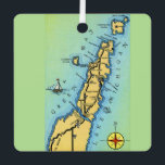 Vintage Door County Wisconsin Metal Tree Decoration<br><div class="desc">Wonderful vintage Door County  Wisconsin map repurposed!. "Green Bay and Lake Michigan surround this peninsula.  You can move the map about on the back to show a specific area of the county.</div>